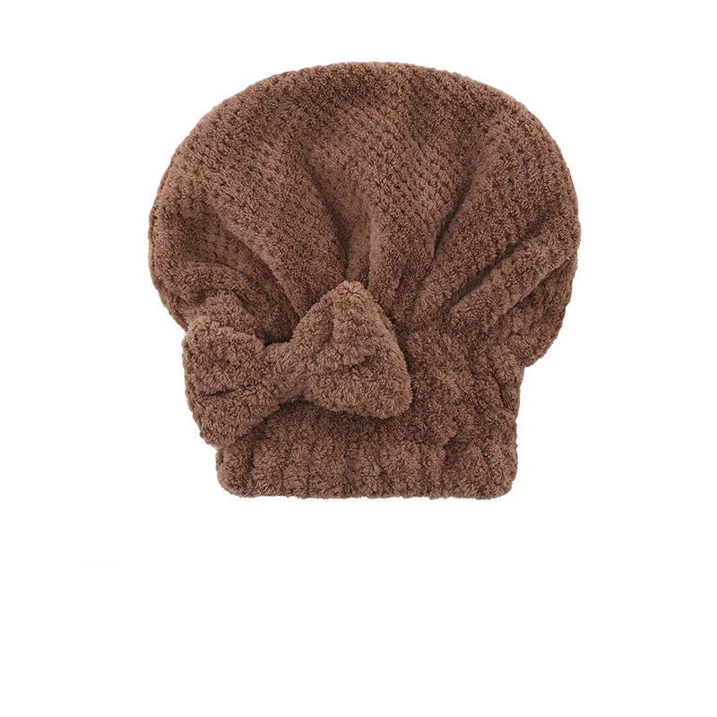 Quick-Dry Microfiber Hair Towel Wrap with Bowknot