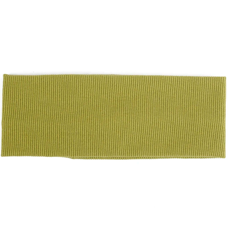 Diadema tejida de algodón verde oliva para el cabello