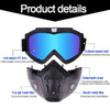 Protective Motorcycle Face Mask with Full-Face Goggles