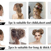 Hair extensions showing different styles for child, short, and thin hair, and long & thick hair.