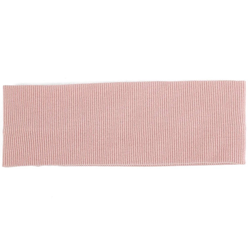 Diadema de algodón tejido rosa sólido para el cabello.
