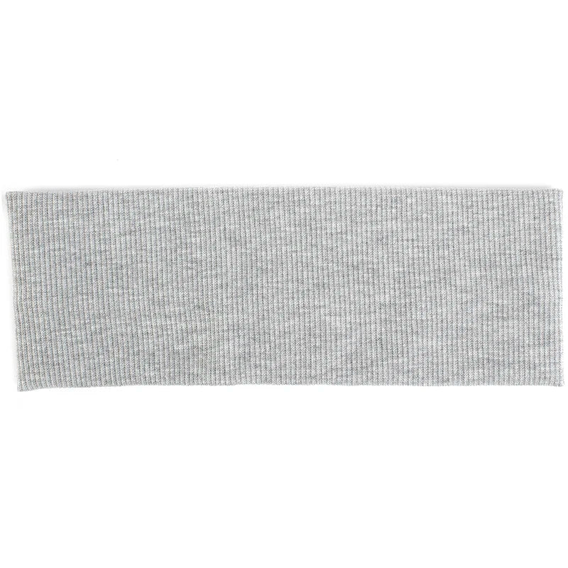 Diadema de algodón tejida gris para el cabello.