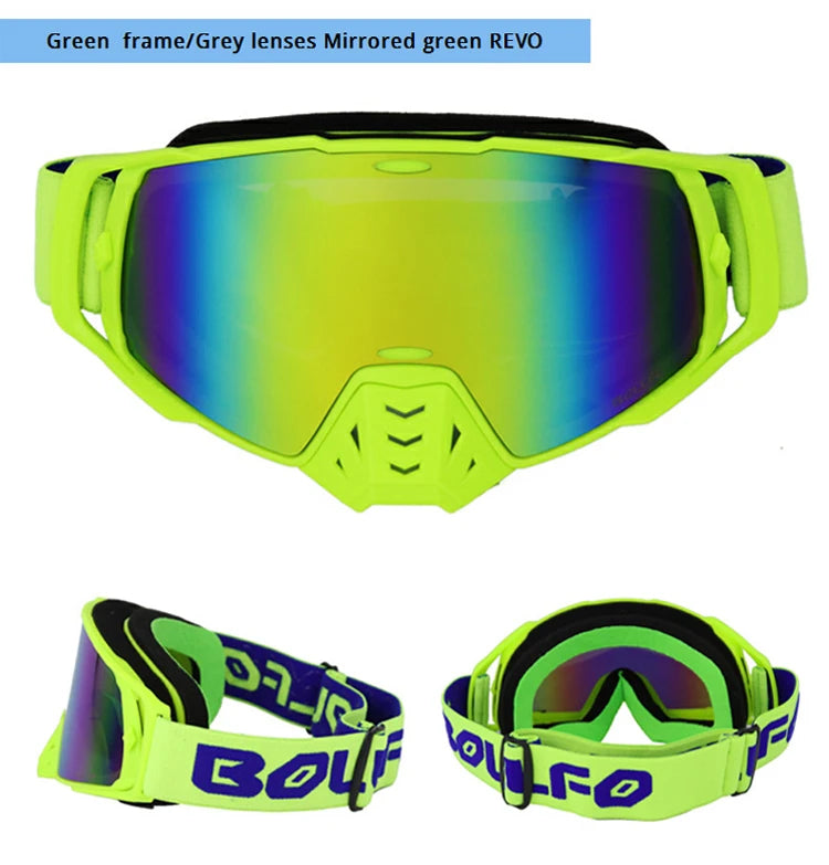 Dustproof Motocross Goggles with UV400 Photochromic Lens