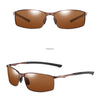 Polarized Square Sunglasses for Men with Metal Frame