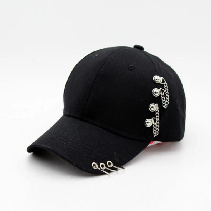 Classic Cotton Cap with Metal Ring Detail
