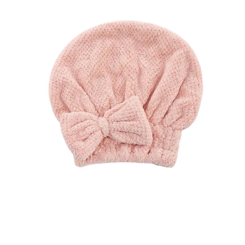 Quick-Dry Microfiber Hair Towel Wrap with Bowknot