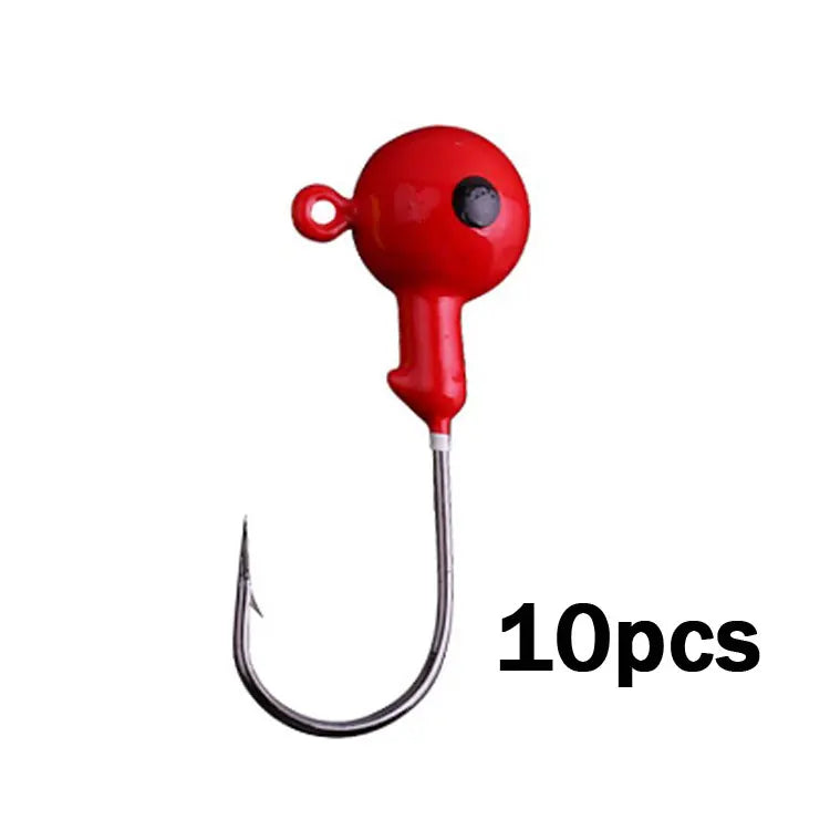 Colorful Fishing Jig Head Hooks with Soft Lure Compatibility