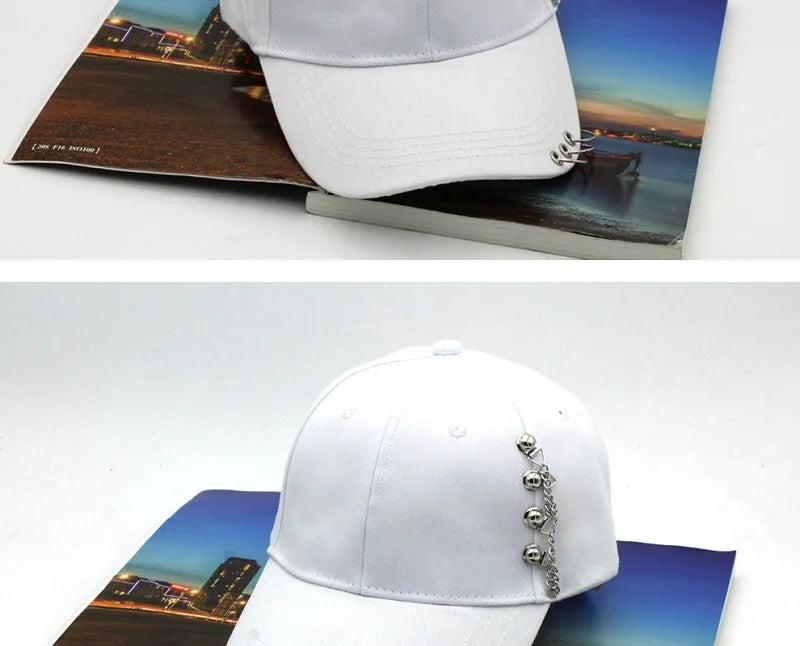 Classic Cotton Cap with Metal Ring Detail