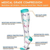 Medical grade compression socks featuring moisture-wicking fabric, ankle protection, arch support, and reinforced toe.
