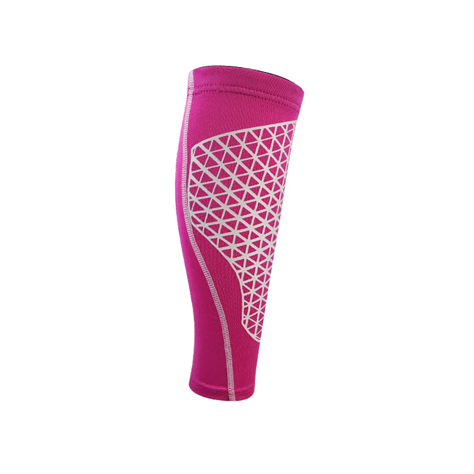 Helle pinke Kompressions-Leggings mit weißem geometrischem Muster.