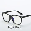 Light black unisex square full frame optical glasses