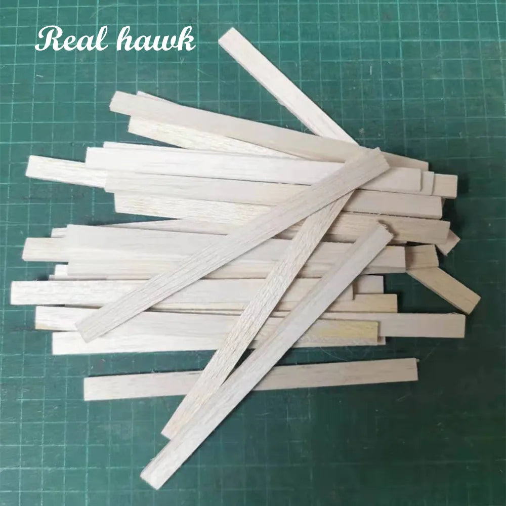 Natural Balsa Wood Sticks for Crafts, Models & DIY Projects