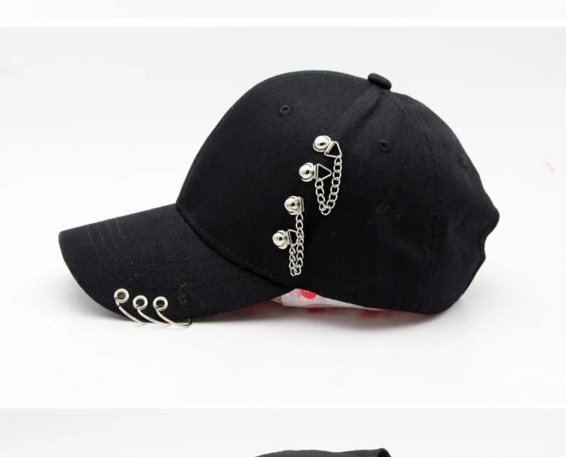 Classic Cotton Cap with Metal Ring Detail