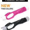 A new portable golf swing grip trainer shown in two colors: pink and black.