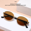 Retro Oval Metal Sunglasses with UV400 Protection