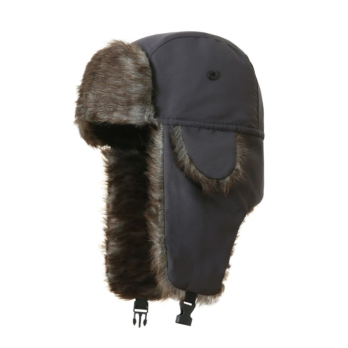 Faux Fur Trapper Hat with Ear Flaps