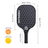 2-Piece Fiberglass Pickleball Paddle Set with 4 Balls for Beginners