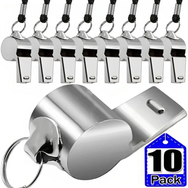 Professional Stainless Steel Whistle with Lanyard