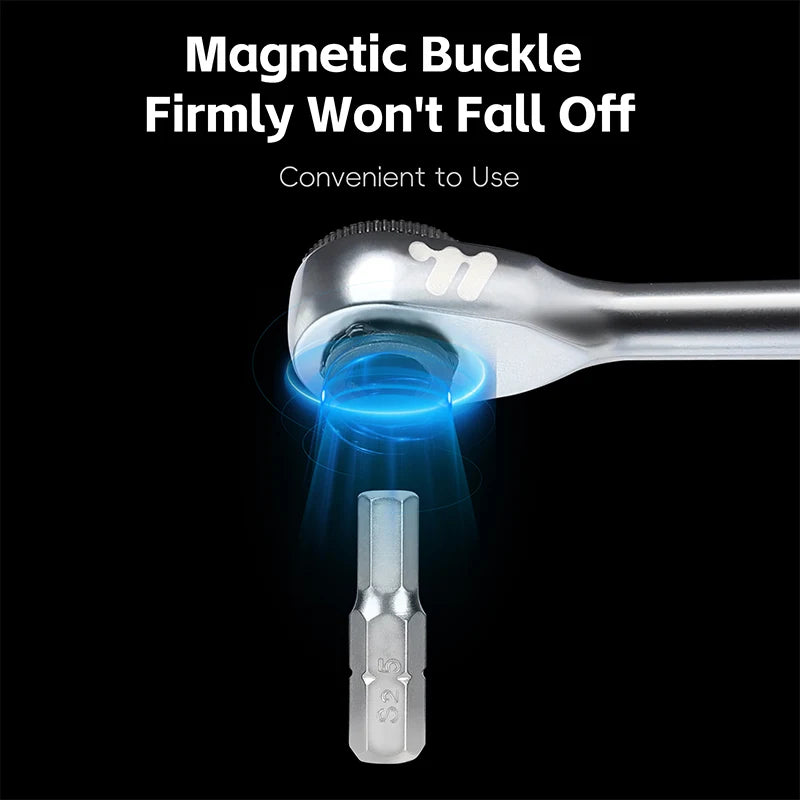 Compact 14-in-1 Ratchet Wrench Multi-Tool for Bicycles