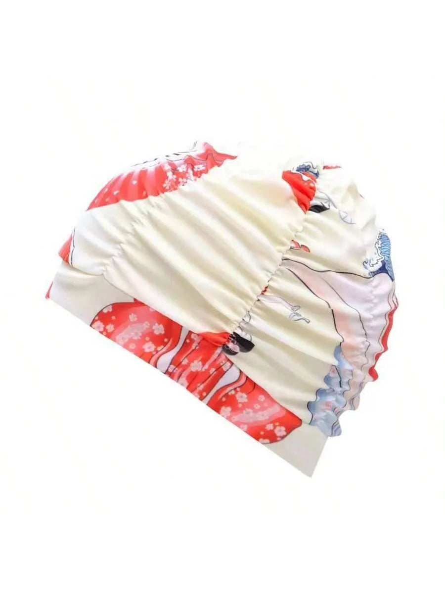Comfortable Long Hair Swimming Cap with Ear Protection