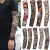 A collection of long sleeve arm sleeves featuring various designs and patterns for UV protection.