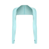 Light blue ice silk sun protection arm sleeves displayed flat
