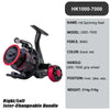 High-Speed Spinning Fishing Reel with Interchangeable Handle