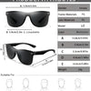 A set of black frameless sunglasses with various lens and frame sizes and suitable face shapes