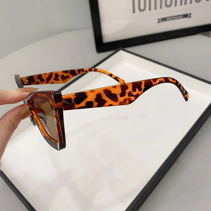 Vintage Cat-Eye Square Sunglasses