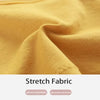 Close-up of a yellow stretch fabric textile showing soft texture and drape.