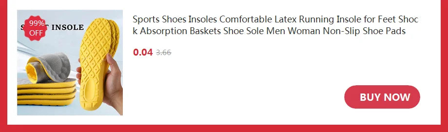 Adjustable Height Increase Insoles with Shock Absorption