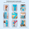 A collection of professional sports muscle patches showing various protection designs for wrist, leg, neck, shoulder, back, w