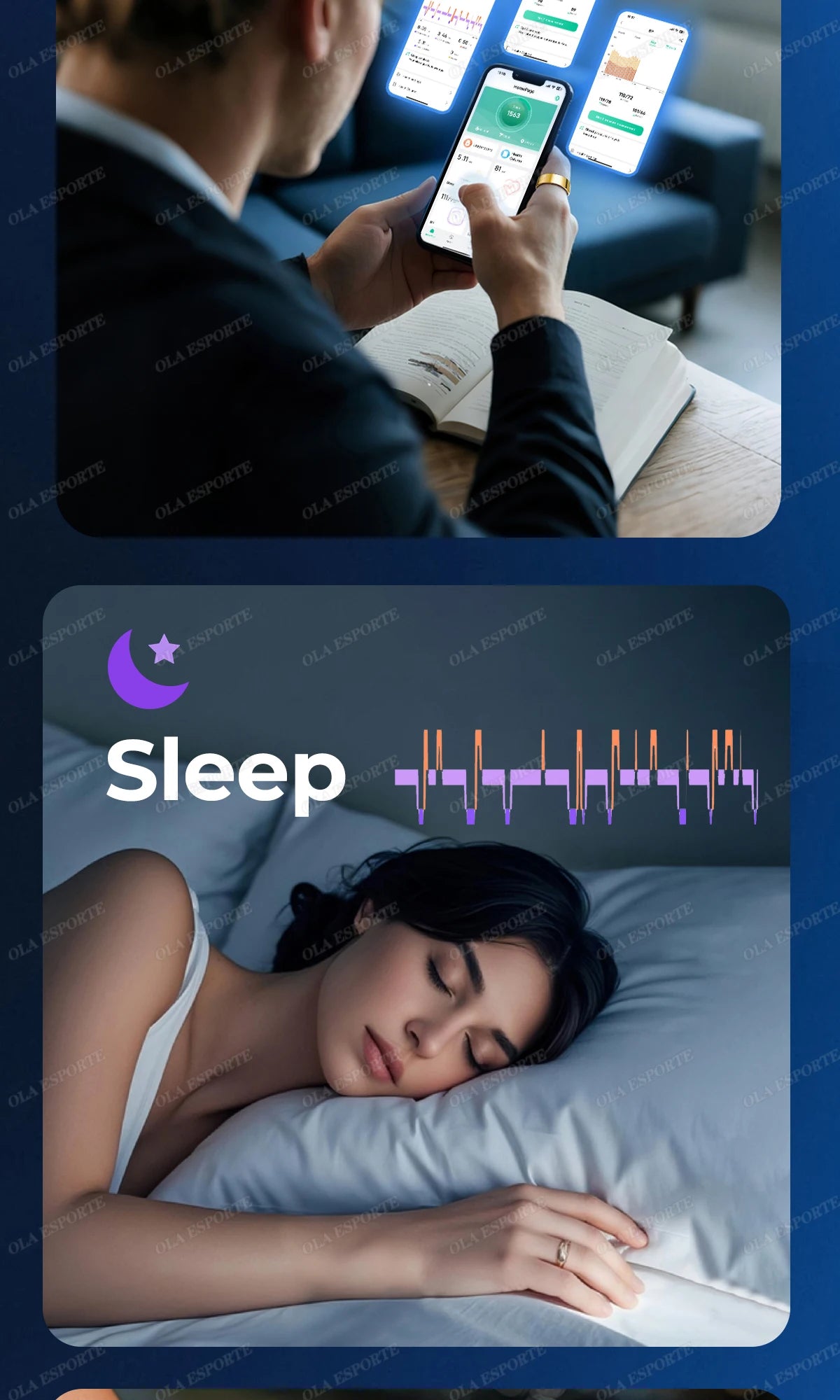Smart Ring with Heart Rate, SpO2 & Sleep Tracking