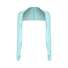 Light blue ice silk sun protection arm sleeves displayed flat
