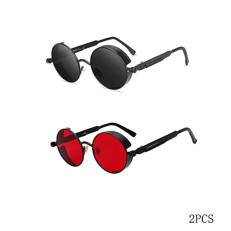 Classic Round Metal Frame Sunglasses with UV400 Protection