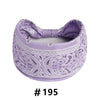 Purple boho print cotton headband with a tie detail