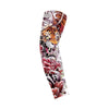 A close-up of an ice silk sun protection arm sleeve featuring a detailed tiger print design.
