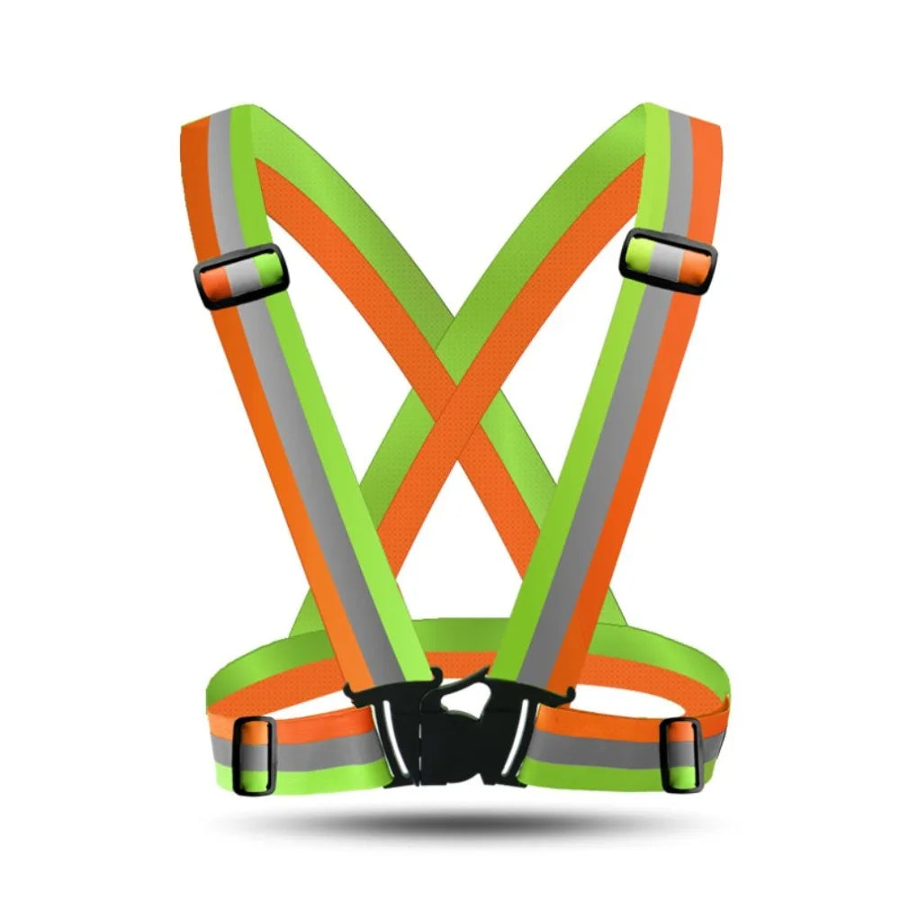 Adjustable Reflective Safety Vest for Night Running and Cycling