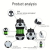 Analysis of a foldable silicone sports water bottle showing features like straw, cup cover, and smooth thickening.