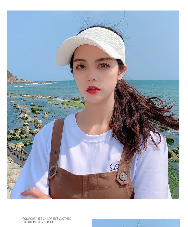 Breathable Adjustable Sun Visor Cap for Women