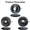 Set of precision wood carving discs for angle grinders shown in various views