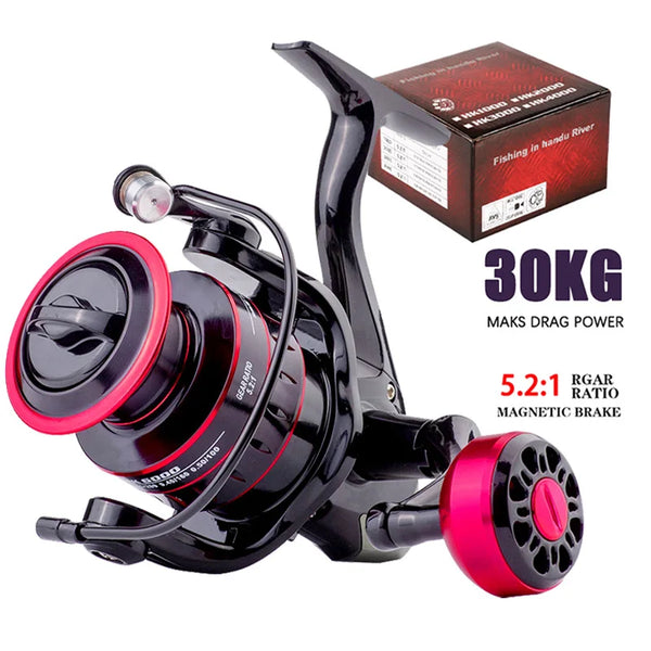 High-Speed Spinning Fishing Reel with Interchangeable Handle