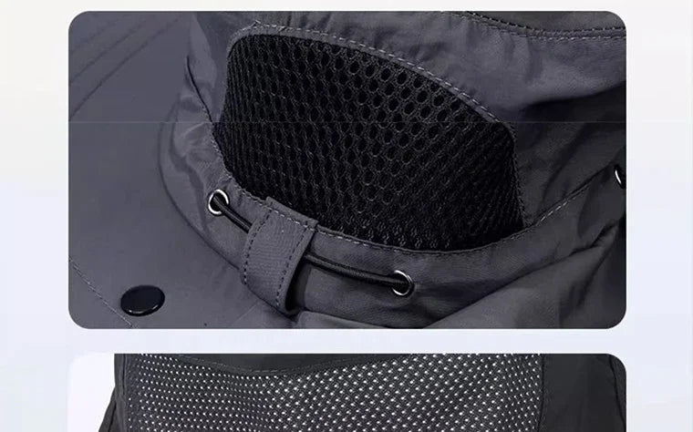 UPF 50+ Wide Brim Sun Hat with Detachable Face Mask