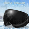 Outdoor Ski Goggles with Protective Case and Anti-Fog Lenses