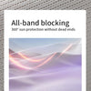 Close-up of a purple and pink fabric material used for all-band blocking sun protection.