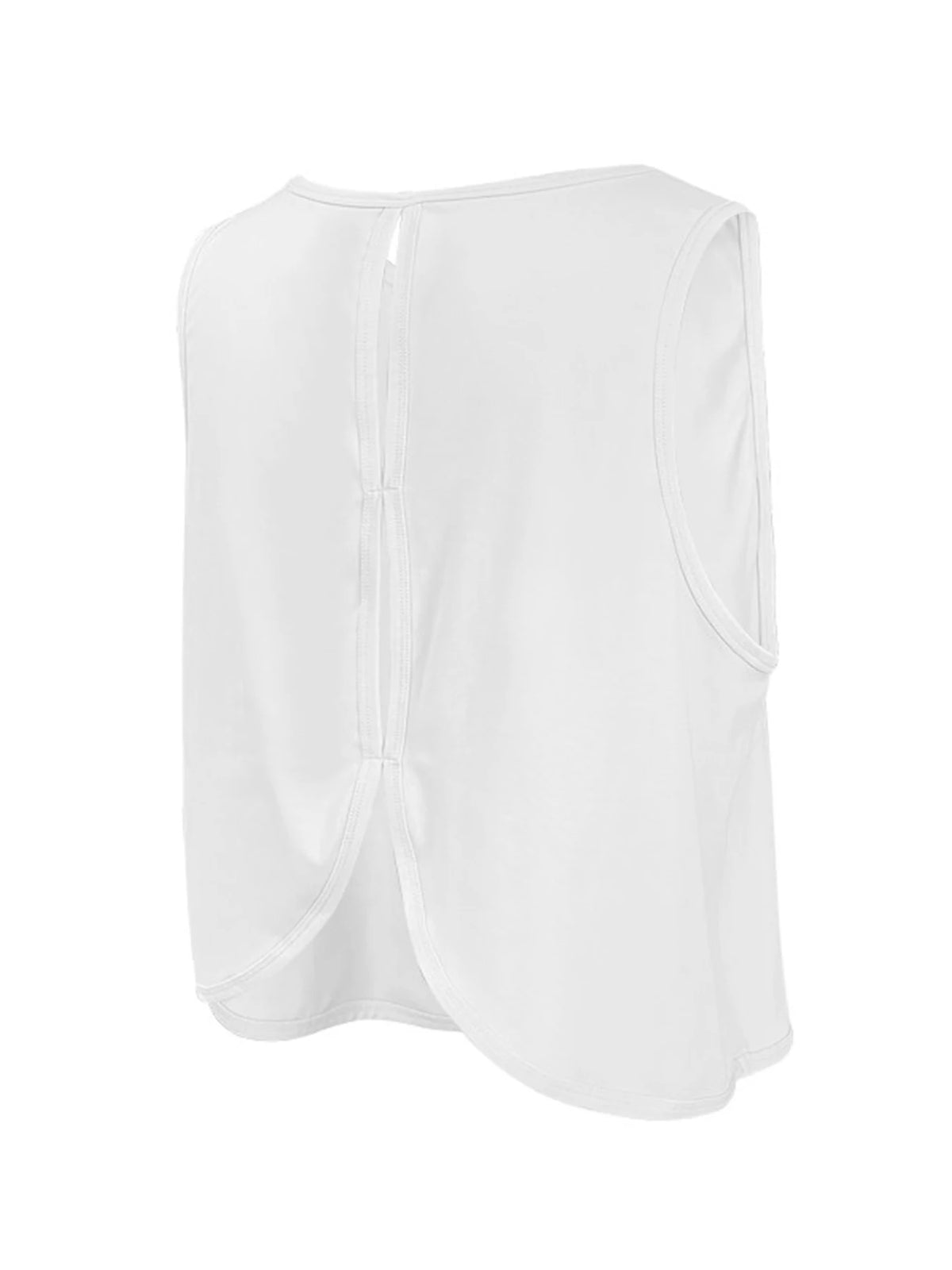 Weißes, nahtloses Crop-Top für Yoga und Fitness