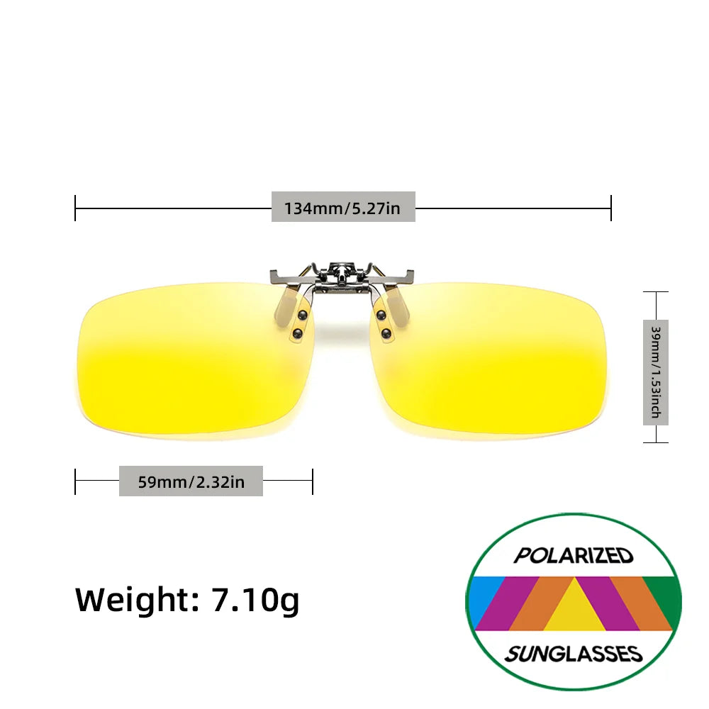 Flip-Up Clip-On Polarized Sunglasses with UV400 Protection