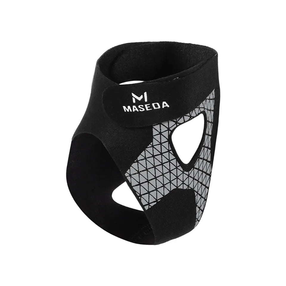 Black ultra-thin ankle brace with a mesh design and Maseda logo