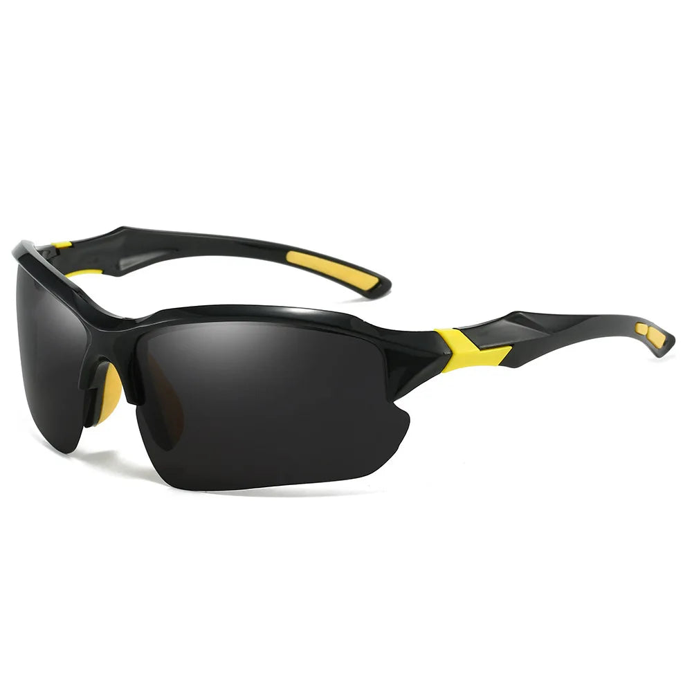 Polarized Half-Frame Sport Sunglasses with Anti-Glare Lenses