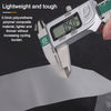 A close-up of a lightweight and tough bicycle puncture protection liner tool measuring 0.5mm thickness.